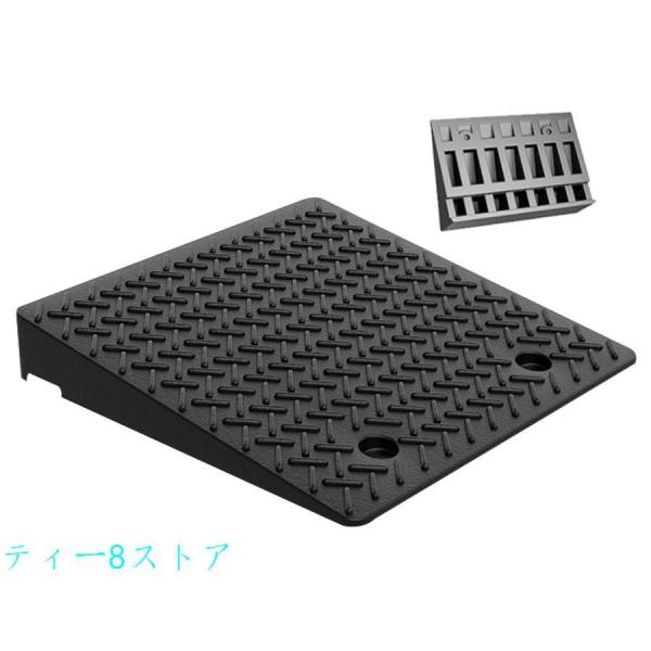 駐車場 段差プレート 幅50cm ゴム製 晟恒中馳 段差解消スロープ 10cm 12cm 15cm 20cm 車庫 バイク 滑り止め 車椅子対応 室内 屋外