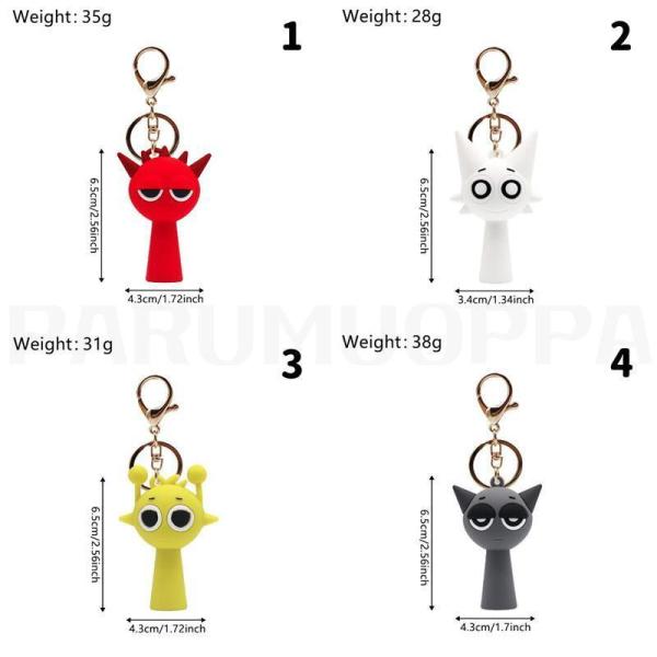 スプランキー ラバーキーホルダー（全33種セット） カラー選べる2個セット】 キーホルダー スプランキー sprunki