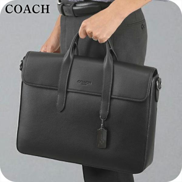 未使用 COACH メンズ レザーブリーフケース 71733 QB/BK COACH - コーチ／COACH バッグ ブリーフケース ビジネスバッグ