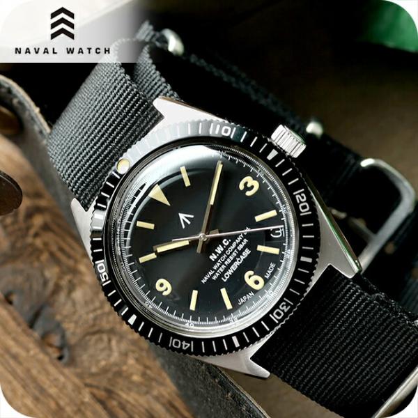 ナバルウォッチ Naval Watch Produced By LOWERCASE クォーツ 電池式 腕時計 ブランド メンズ NAVAL WATCH FRXB002 アナログ ブラック 黒 日本製