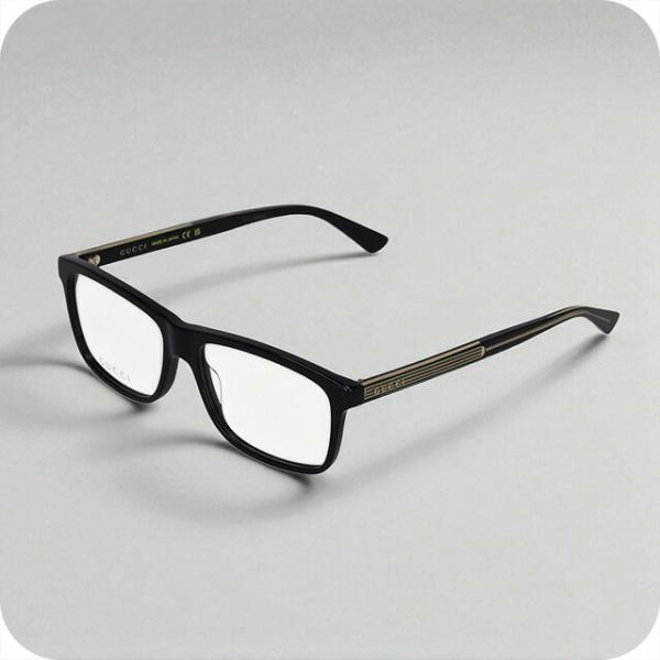 グッチ度ありメガネ【GUCCI】 GUCCI（グッチ） 眼鏡 メンズ ブランド GUCCI GG0384O ブラック