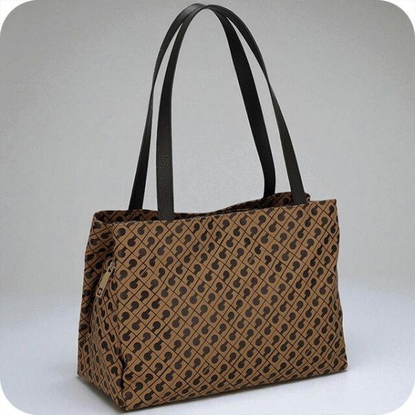美品★GHERARDINI トートバッグ ブラウン/ターコイズ ゲラルディーニ GHERARDINI トートバッグ （ブルー） -waja