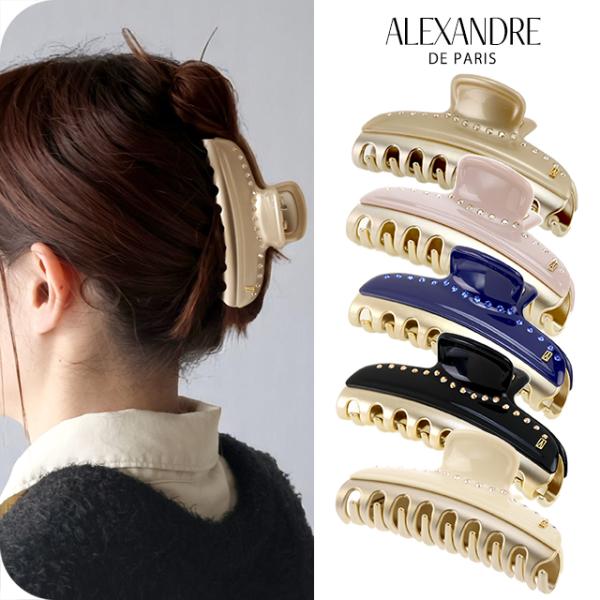 美品 アレクサンドルドゥパリ ヴァンドームクリップ スワロフスキー ALEXANDRE DE PARIS アレクサンドル ドゥ パリ ヘアクリップ