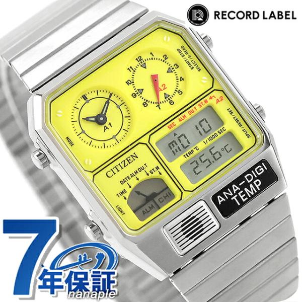 シチズン レコードレーベル アナデジテンプ PLAYGROUND 特定店限定 クオーツ 腕時計 メンズ 数量限定 CITIZEN RECORD LABEL JG2170-59Y