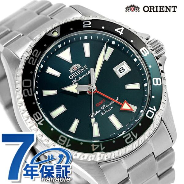 オリエント スポーツ マコ GMT 自動巻き 腕時計 ブランド メンズ ORIENT SPORTS RN-BC0002E アナログ ブルーグリーン