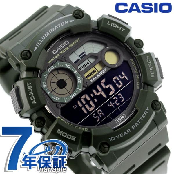 カシオ CASIO WS-1500H-3BV デジタル チプカシ 海外モデル メンズ 腕時計 ブランド カシオ casio デジタル ブラック カーキ 黒