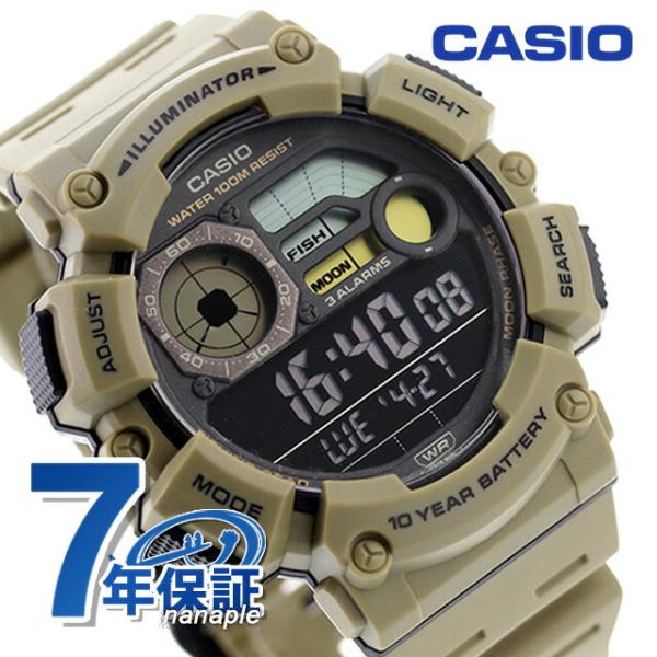 カシオ CASIO WS-1500H-5BV デジタル チプカシ 海外モデル メンズ 腕時計 ブランド カシオ casio デジタル ブラック ベージュ 黒