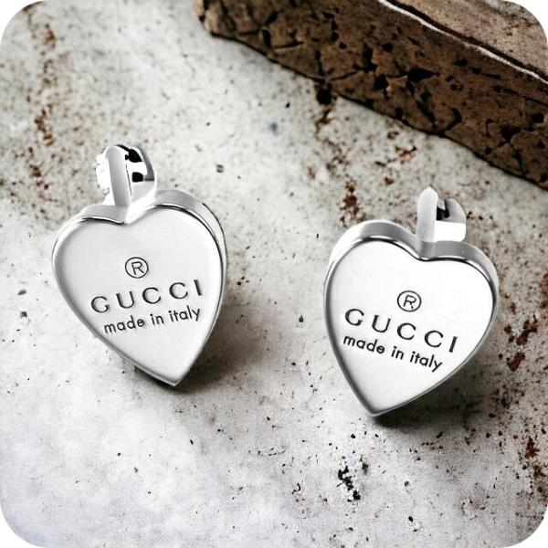 GUCCI さらに+6倍 グッチ ピアス トレードマーク 刻印 ハート GUCCI さらに+6倍 グッチ ピアス トレードマーク 刻印 ハート