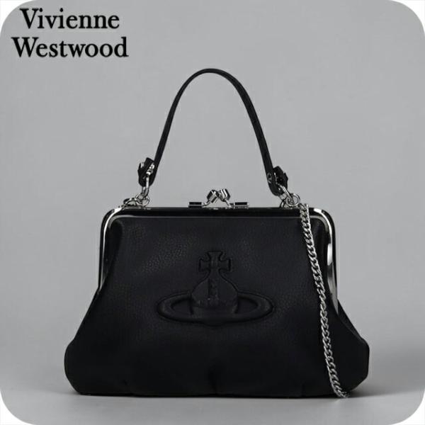 【未使用級】ヴィヴィアンウエストウッド ショルダーバッグ がま口 レザー オーブ Vivienne Westwood（ヴィヴィアンウエストウッド） ヴィヴィアン