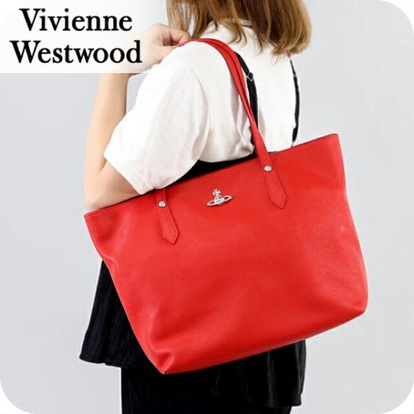 美品 Vivienne Westwood トートバッグ レッド Vivienne Westwood（ヴィヴィアンウエストウッド） ヴィヴィアン