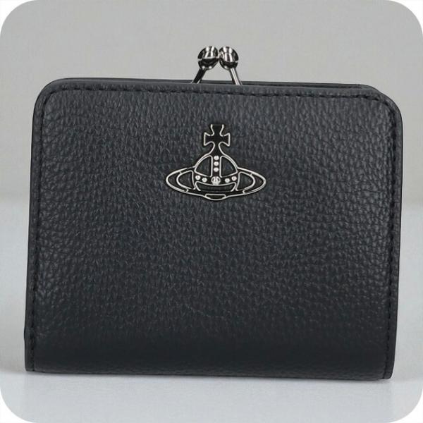 【新品】Vivienne Westwood がま口財布 二つ折財布 グレー 美品 ネット限定色 ヴィヴィアンウエストウッド 二つ折り財布