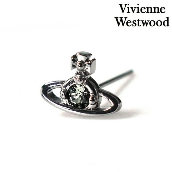 ヴィヴィアン ピアス メンズ レディース Vivienne Westwood NANO ソリティア SOLITAIRE 真鍮 スタッド 62010086 S108 ガンメタル アクセサリー ビビアン