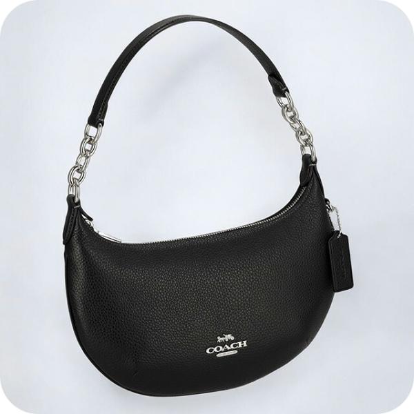 【美品】　COACH ブラック ハンドバッグ COACH（コーチ） ハンドバッグ レディース レザー CE619 SVDTV