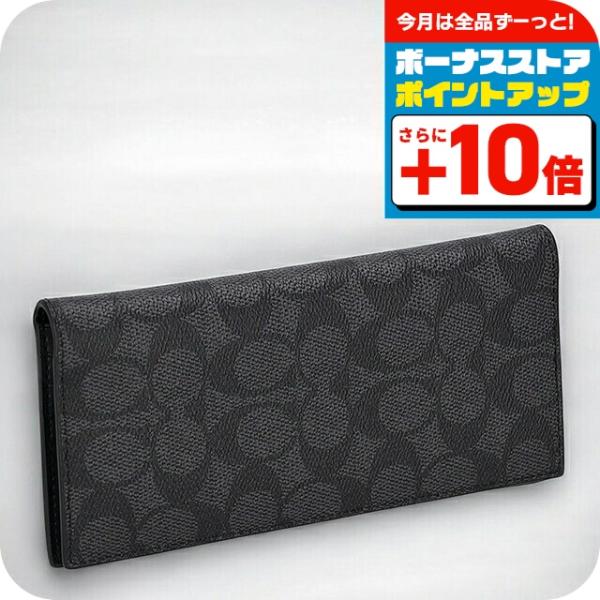 COACH コーチ 長財布 メンズ ブランド CW371 QBMI5 チャコール
