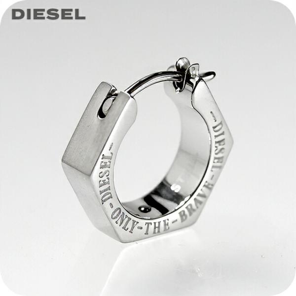 超希少　DIESEL ディーゼル メンズ 両耳用 フープピアス 925刻印有り DIESEL（ディーゼル） ピアス メンズ フープ 片耳用 DX1345040