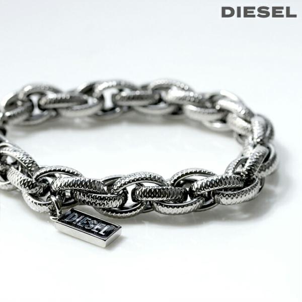 【美品】DIESEL ディーゼル チェーンブレスレット シルバー 黒ロゴ Amazon | Diesel メンズ シルバーとブラック ツートーン