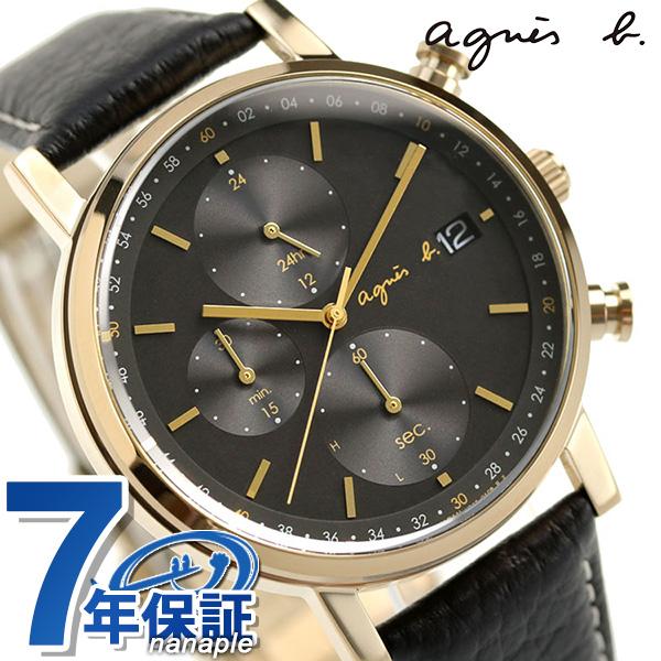 agnes b. HOMME 4/5さらに+10倍 アニエスベー クロノグラフ ソーラー 