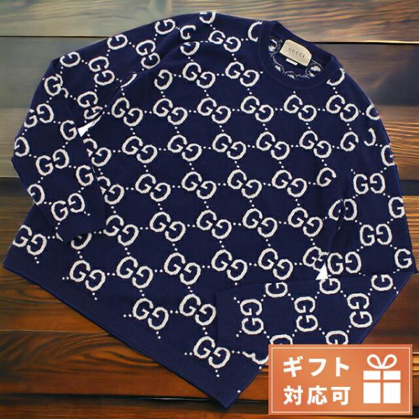 GUCCI グッチ　カシミヤニット　7分袖　G ロゴ GUCCI（グッチ） ニット メンズ ブランド イタリア 692900 ブルー系