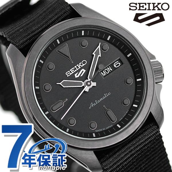 14時までの注文で即日配送 セイコー 腕時計 メンズ SBSA059 SEIKO 自動巻き（4R36/手巻き付） ブラックxブラック アナログ表示  腕時計(アナログ)
