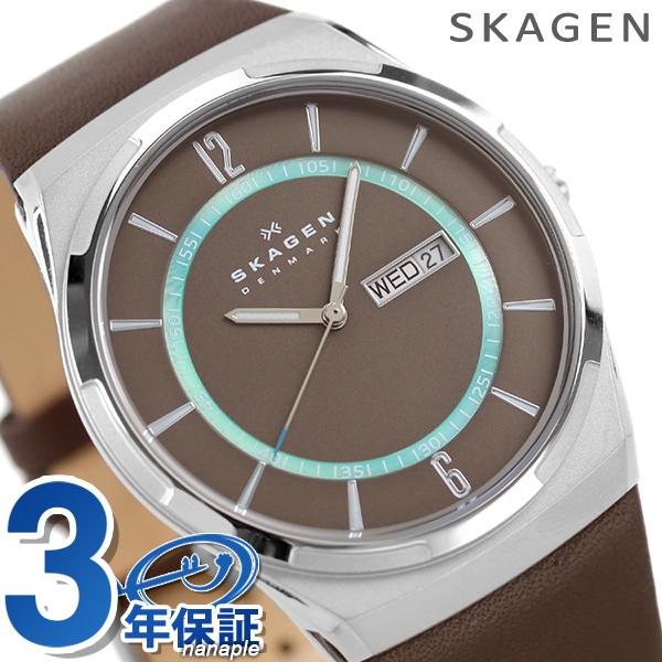 実物 ⭐️新品未使用⭐️SKAGEN腕時計 SKW6305 メンズ ブラウンレザー