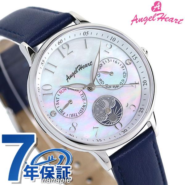 ポイント最大15倍 エンジェルハート サン ムーン ソーラー レディース 腕時計 Tt33s Nv Angelheart ホワイトシェル ネイビー 革ベルト 腕時計のななぷれ 通販 Paypayモール