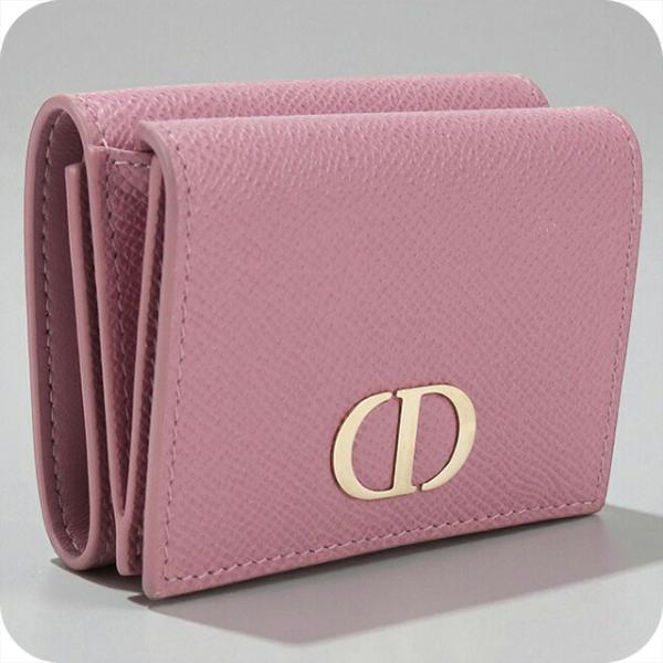 【中古】クリスチャンディオール コンパクトウォレット 財布 二つ折り 小銭入れ レザー ピンク ■OS ■OH レディース Christian Dior（クリスチャン・ディオール） 中古 ディオール 三折