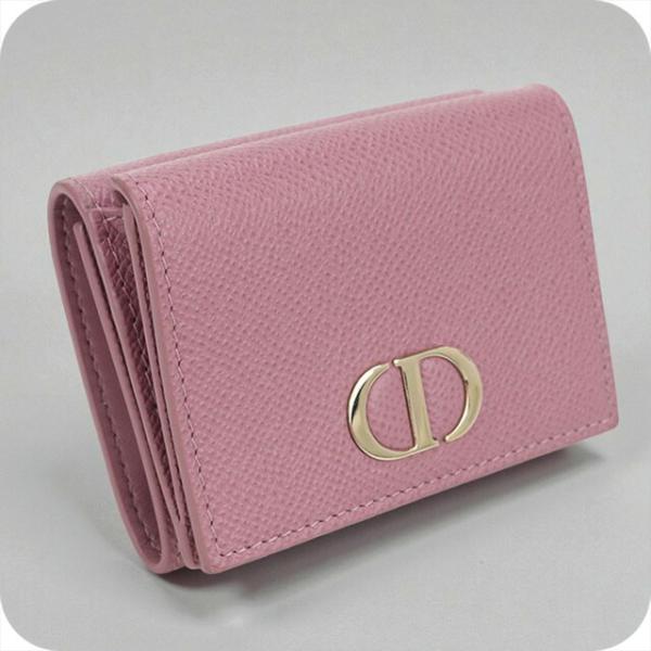 も*み様 Dior ピンク キルティング 三つ折り財布 高級感溢れるパウダーピンク】Dior☆CARO☆折り畳み財布 (Dior