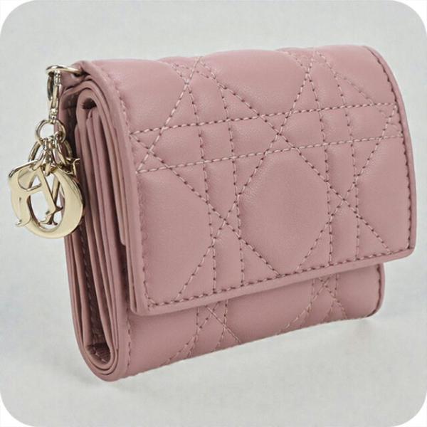 DIOR ディオール エナメル 三つ折り財布 ピンク 箱付き 正規品 美品 Christian Dior（クリスチャン・ディオール） 中古 ディオール 三折