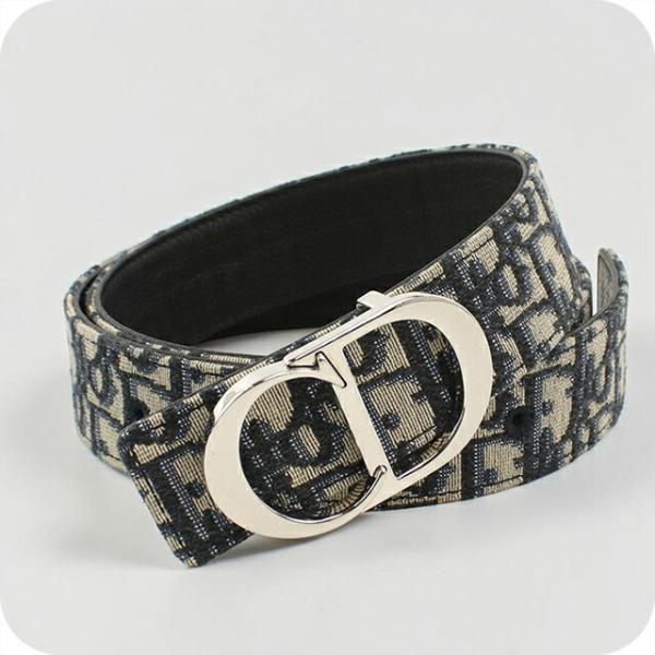 Dior ロゴ入りベルト ブラック/ベージュ Christian Dior（クリスチャン・ディオール） 中古 ディオール ベルト