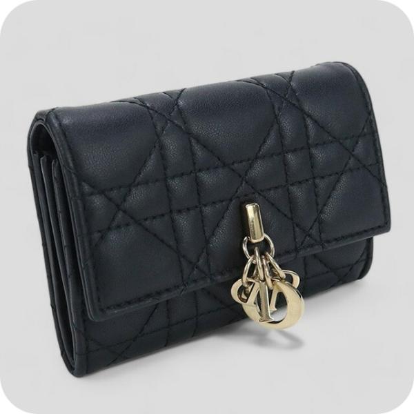 Dior ブラックレザー 名刺入れ DIOR | ビジネスカードホルダー ディオール グラビティ レザー