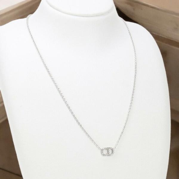 ディオール Dior CDロゴ クレールディーリュヌ ネックレス シルバー 箱付 Christian Dior（クリスチャン・ディオール） 中古 ディオール