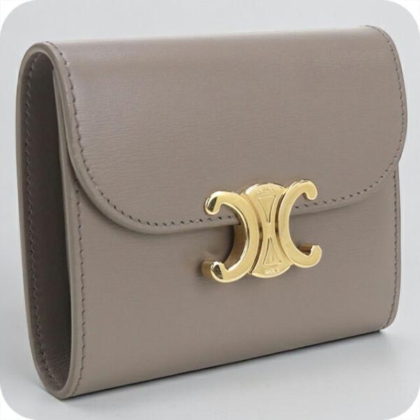 【未使用品級】セリーヌ 三つ折り財布 トリオンフ スモールフラップウォレット CELINE（セリーヌ） 三つ折り財布 スモール フラップウォレット