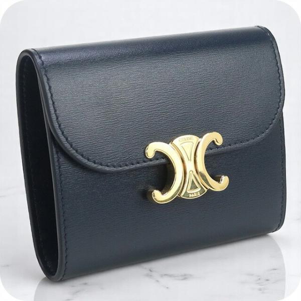[Celine]EP43873CE シャイニー 金メッキ財布 CELINE [新品/正規ラッピング済] セリーヌ 財布 ミニ 三つ折り