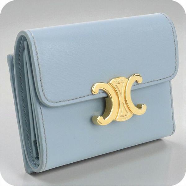 セリーヌ　三つ折り 財布 コンパクト ホワイト CELINE セリーヌ 三つ折り財布 Folded Compact Wallet フォール