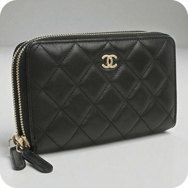 シャネル ラウンドファスナー 長財布 CHANEL（シャネル） 中古 長財布ラウンドファスナー レディース