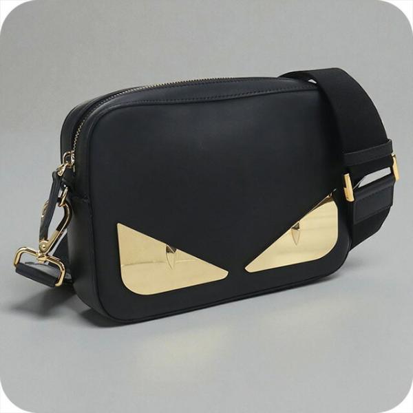 美品♡FENDI 黒 レザー ショルダーバッグ FENDI（フェンディ） 中古 斜め掛け ショルダーバッグ メンズ ブランド