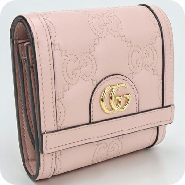 正規品　新品　グッチ　 GUCCI 二つ折り財布　コンパクト GGマトラッセ GUCCI（グッチ） 中古 二つ折り財布 コンパクト 二つ折り財布小銭入