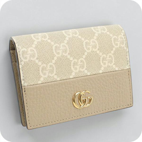 グッチ レザー 658610 ダブルG 二つ折り財布 GUCCI 美品 お買い得 GUCCI（グッチ） 中古 二つ折り財布 コンパクト レディース ブランド