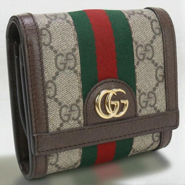 GUCCI 中古 グッチ 二折財布 レディース ブランド オフィディア GG  
