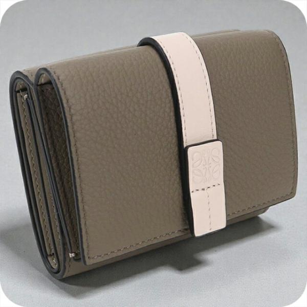 LOEWE ロエベ アナグラム 三つ折り財布 トライフォールド グレー LOEWE（ロエベ） 中古 三折財布 レディース ブランド アナグラム