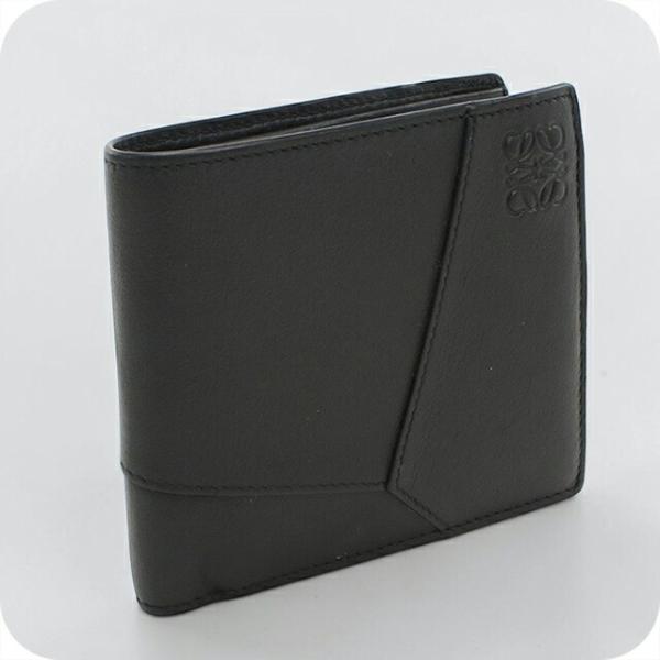 LOEWE パズル バイフォールド ウォレット ブラック 値下げ可能！ LOEWE（ロエベ） 中古 二つ折り財布 コンパクト メンズ ブランド