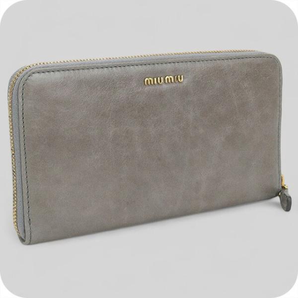 MIUMIU ミュウミュウ ラウンドファスナー長財布 5M0506 miu miu（ミュウミュウ） 中古 長財布ラウンドファスナー レディース