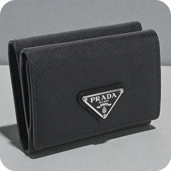 PRADA（プラダ） 中古 三つ折り財布 レディース ブランド サフィアーノ