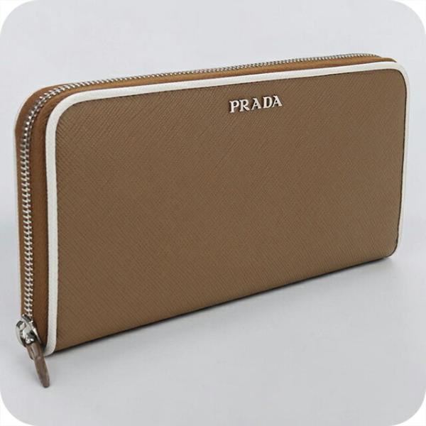 【週末セール】プラダ サフィアーノ ダブルジップ ラウンドファスナー 長財布 PRADA（プラダ） 中古 長財布 ラウンドファスナー レディース ブランド