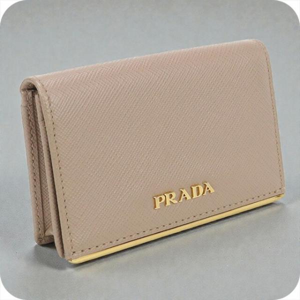 プラダ ベージュ 名刺入れ サフィアーノ カードケース PRADA PRADA（プラダ） 中古 名刺入れ レディース ブランド サフィアーノ