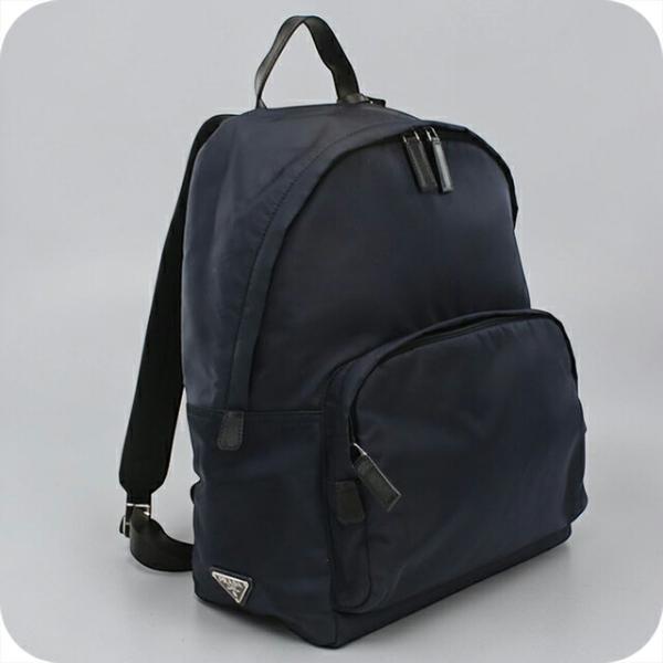 PRADA ナイロン 定番 バックパック リュック ネイビー PRADA（プラダ） 中古 リュック メンズ ブランド バックパック