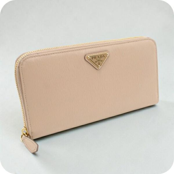 PRADA ベージュ 長財布 箱付き&キーケース2点セット PRADA（プラダ） 中古 長財布ラウンドファスナー レディース ブランド