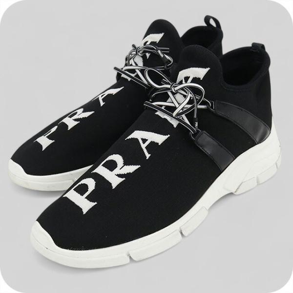 PRADA（プラダ） 中古 スニーカー メンズ ブランド ロゴ ブラック