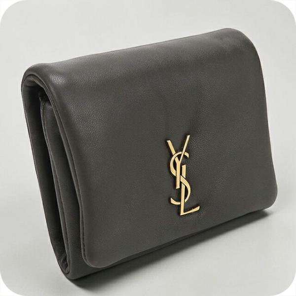 SAINT LAURENT 中古 サンローラン 三つ折り財布 三折財布 レディース