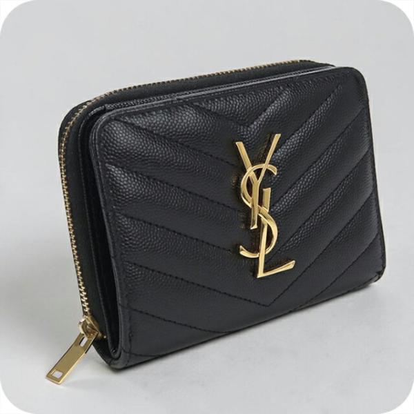 SAINT LAURENT 中古 サンローラン 二つ折り財布 コンパクト レディース